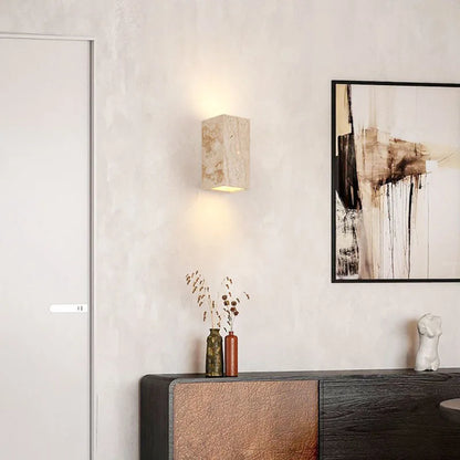 DecorBites™ Cuboid Stone LED Wall Lamp 3000K Parlor Bedroom Stairs Creative Lighting