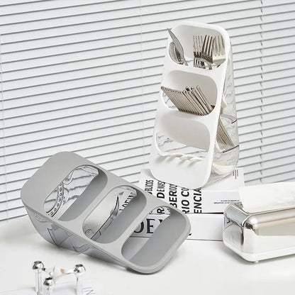 DecorBites™ 3-Tier Cutlery Rack - Kitchen Utensil Organizer