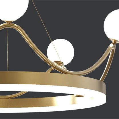 Decorbites™ Krone LED Kronleuchter: Elegante Ring-Lüster Pendelleuchte für Kinderzimmer