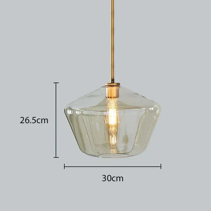 Decorbites™ Glasleuchter: Bernsteinfarbene Pendelleuchten für Esszimmer, Wohnzimmer, Schlafzimmer, Hotel, Café