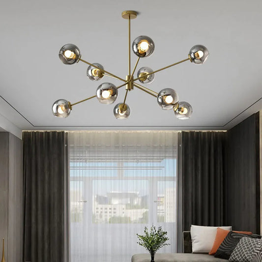 Decorbites™ Glasleuchter mit Metallrahmen für die Beleuchtung im Salon, Esszimmer und Schlafzimmer