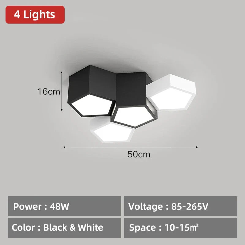 Decorbites™ Geometrische Deckenlampen: Moderne & kreative Leuchten für das Schlafzimmer