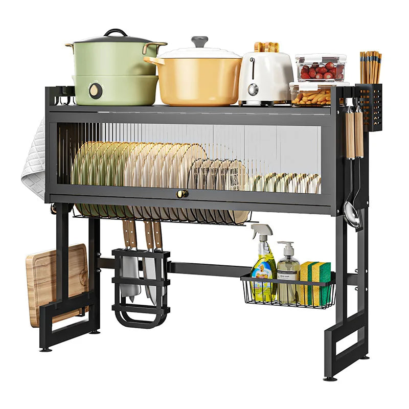 Decorbites™ Küchenschrank-Organizer-Regal für Spüle Gewürz Besteck Aufbewahrung