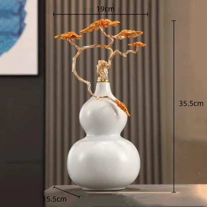 Decorbites™ Kürbis-Ornament Keramik-Handwerk Hausdekor-Zubehör