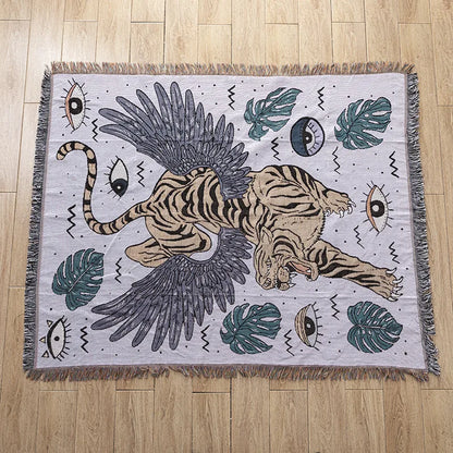 Decorbites™ Gestrickte Gobelin-Sofadecke - Leicht luxuriöse Dekorationsdecke für das Wohnzimmer, Nickerchen-Bettüberwurf, Picknick, Campingmatte