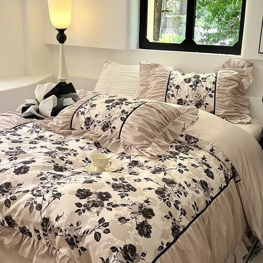 Decorbites™ Spitzensetziges Gedrucktes Bettbezugsset – Elegante, Gemütliche Bettwäsche für Einzel- und Doppelbetten