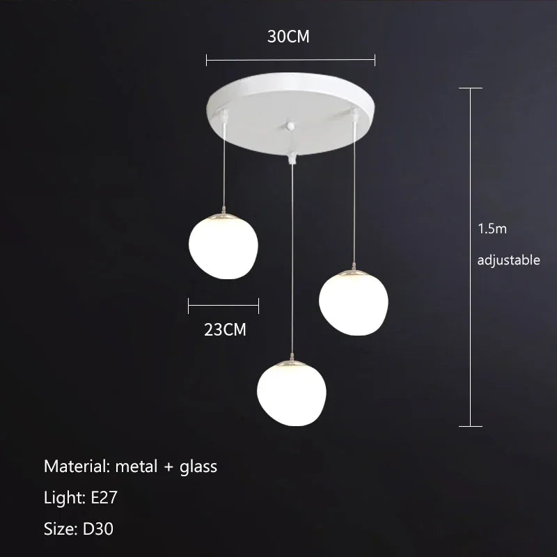 Decorbites™ Glas-Kugeln-LED-Hängeleuchten für die Einrichtung zu Hause, Wohn-/Esszimmer, Bar & Treppen
