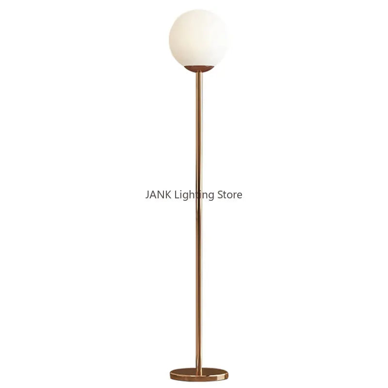 DecorBites™ Glass Ball Metal Floor Lamp - LED Lighting for Bedroom and Study