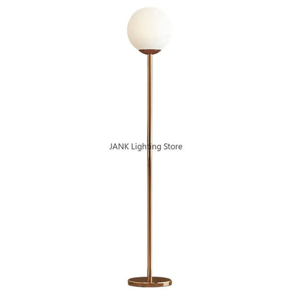 DecorBites™ Glass Ball Metal Floor Lamp - LED Lighting for Bedroom and Study