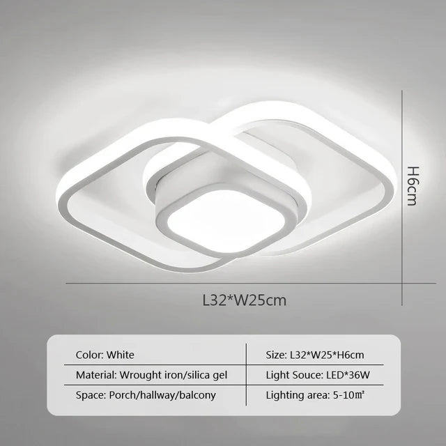 DecorBites™ LED Ceiling Chandelier Modern Bedroom Lamp Indoor Decor Surface Mounted Lighting