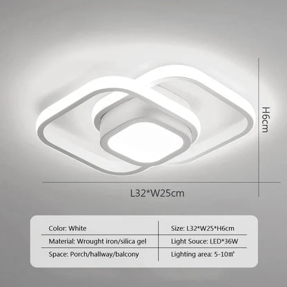 DecorBites™ LED Ceiling Chandelier Modern Bedroom Lamp Indoor Decor Surface Mounted Lighting