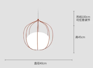 DecorBites™ Birdcage Glass Ball Pendant Light for Dining Room and Bar in Nordic Design