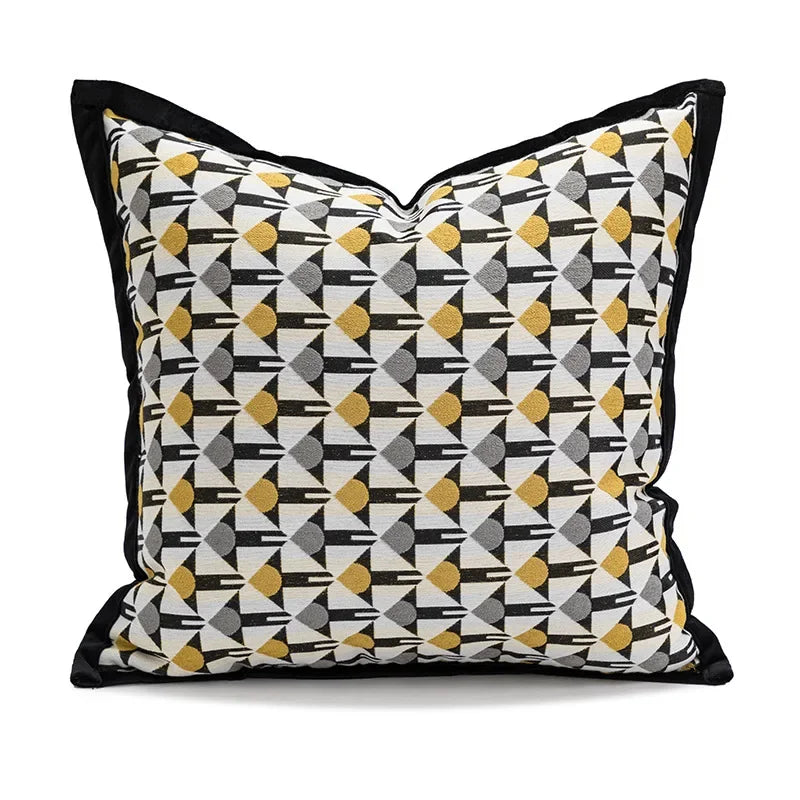 Decorbites™ Geometrisches Elefanten-Chenille-Kissenbezug, Weiches Franzen-Kissenbezug, Heimdekoration