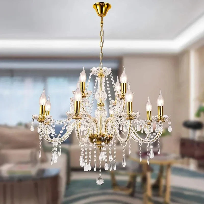 Decorbites™ Kristall-Kronleuchter-Hängeleuchte, Elegante Beleuchtung für Schlafzimmer, Esszimmer und Wohnzimmer