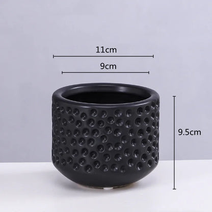 Decorbites™ Goldene Keramik Blumentopf Sukkulente Vase Terrarium Pflanztöpfe für Heim Balkon Dekoration
