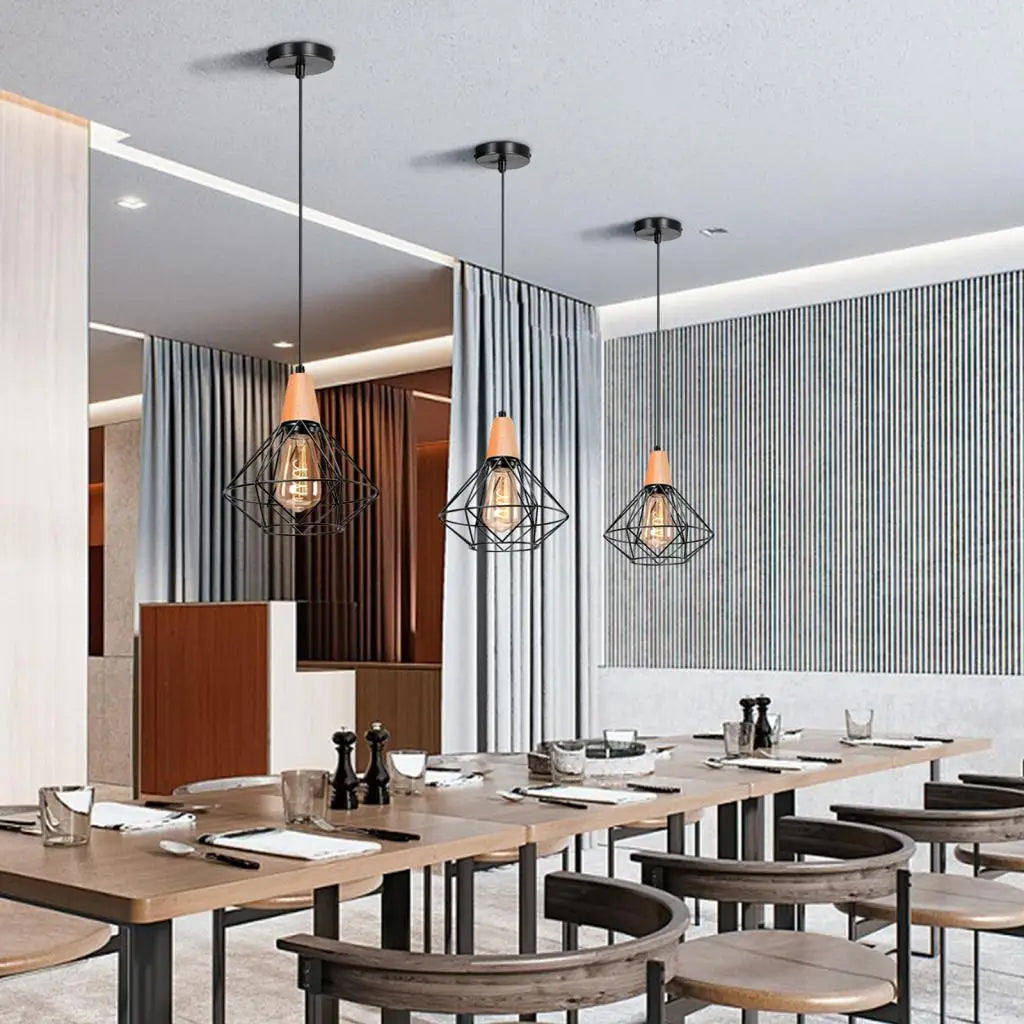 DecorBites™ Industrial Metal Pendant Light for Kitchen Island Bar Restaurant Loft Decor