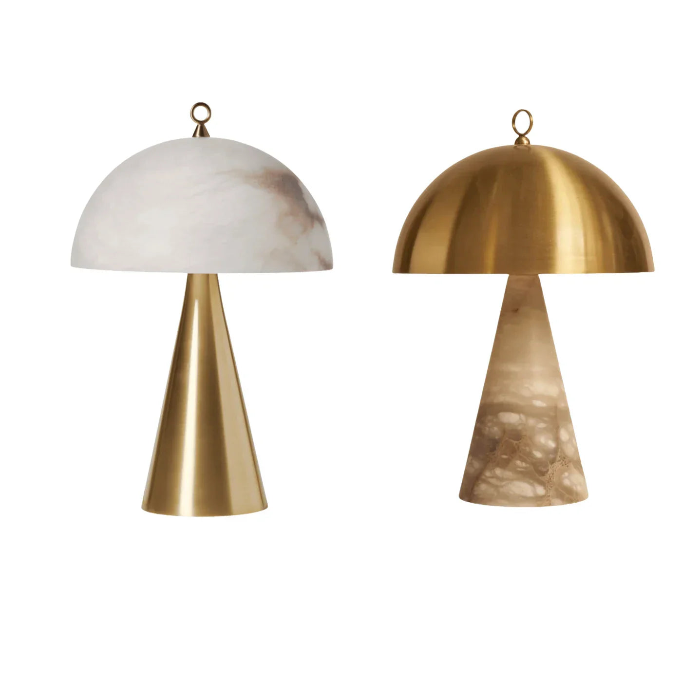Decorbites™ Elegante Natürliche Marmor-Tischlampen mit Kupfersteinbasis