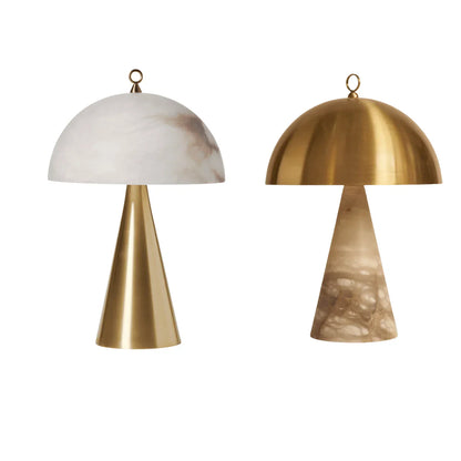 Decorbites™ Elegante Natürliche Marmor-Tischlampen mit Kupfersteinbasis