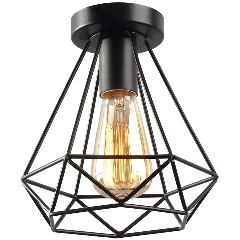 Decorbites™ Eisen Schwarz Käfig Deckenleuchte Retro Armaturen Wohnraumbeleuchtung