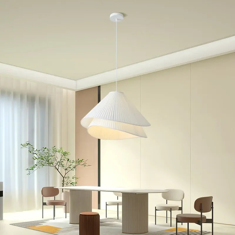 Decorbites™ E27 Stoff-Leuchter Moderne Schlafzimmer-LED-Pendantleuchten Nordische Dekor-Hängeleuchte