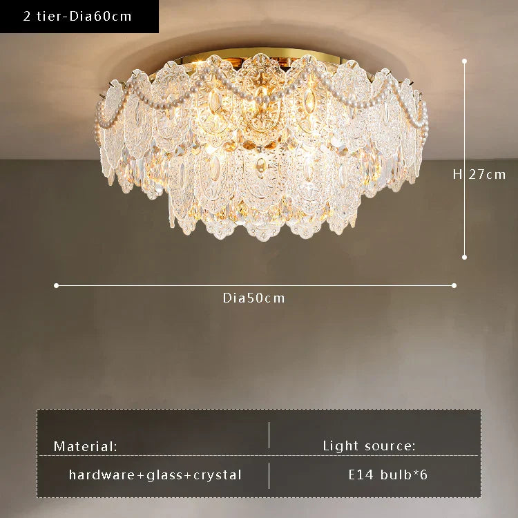 Decorbites™ Gold Perlenanhänger-Kronleuchter – Dekoration für Wohnzimmer & Schlafzimmer