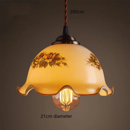 Decorbites™ Grüne Glas-LED-Pendantleuchten: Vintage Japanisch-Amerikanischer Stil Hängelampe