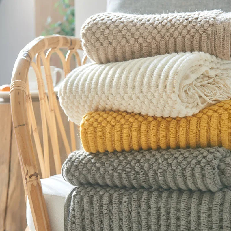 Decorbites™ Gemütliche Strick-Sofadecke - Winterliches Komfort für Zuhause und Home-Office-Nickerchen