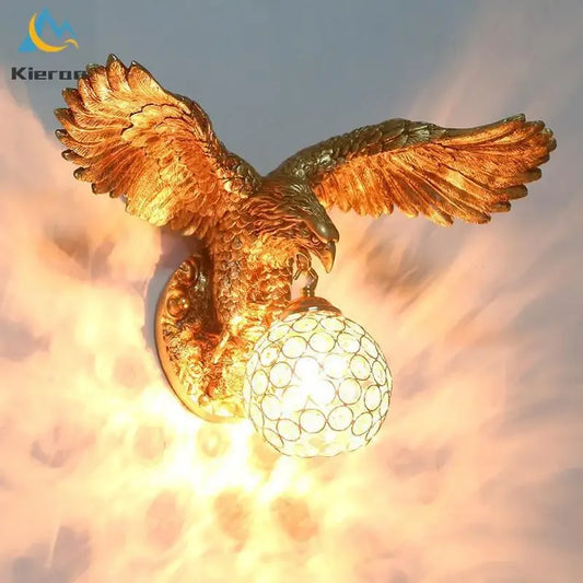 Decorbites™ Eagle Crystal LED Wandlampe für nordische moderne Stil Schlafzimmer & Wohnzimmer