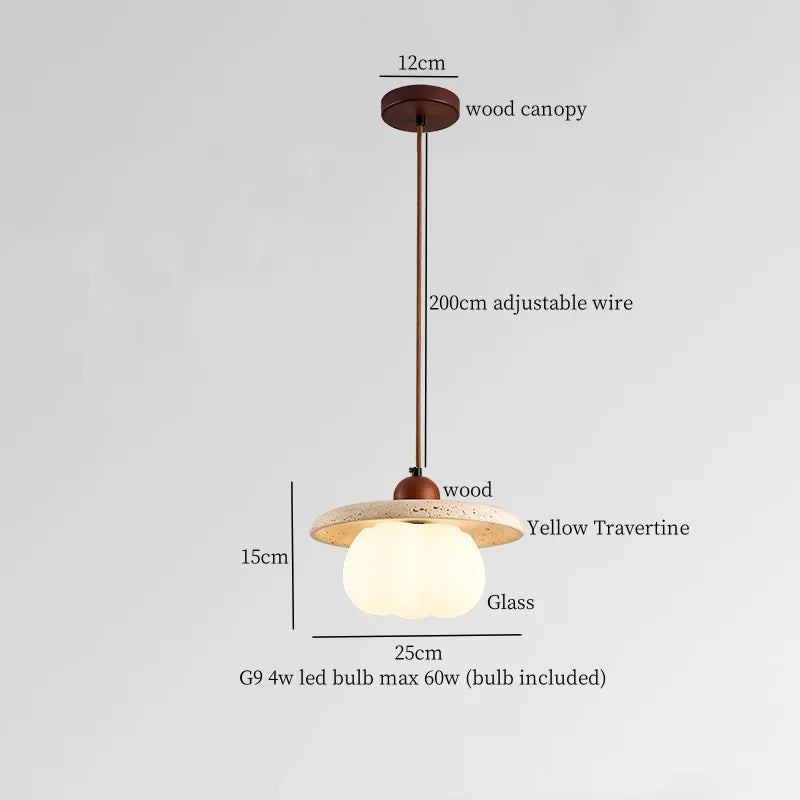 Travertine Wabi Sabi Lamp