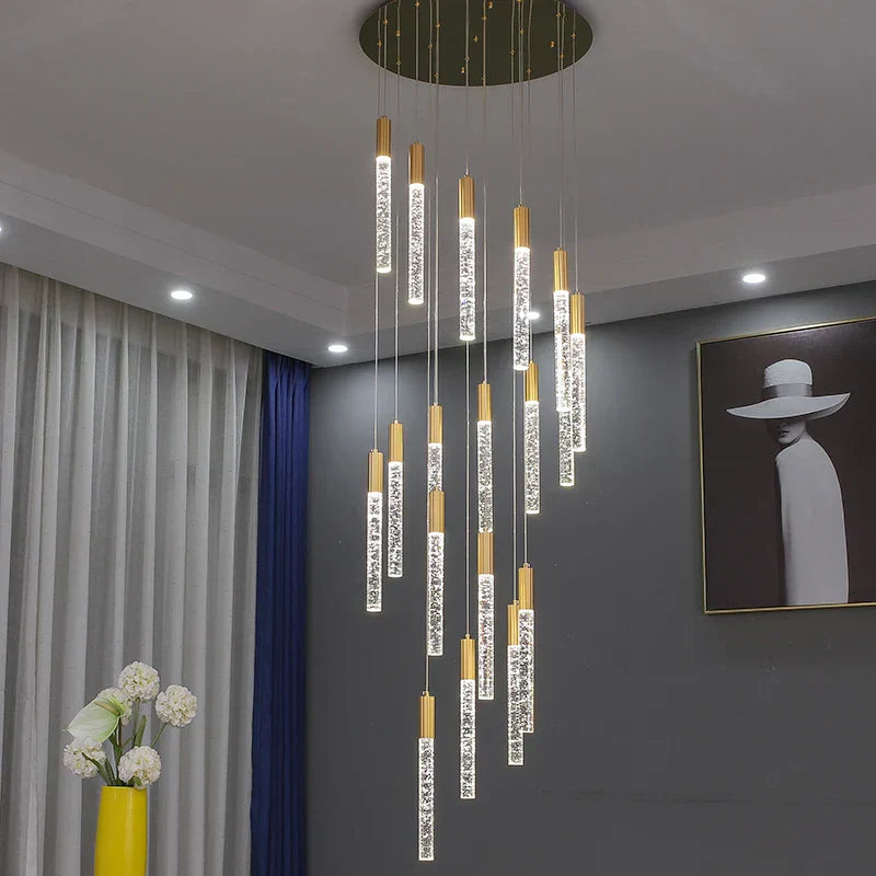 Decorbites™ Zylindrale Treppenhausleuchter: Moderne Beleuchtung für Dachgeschoss-Wohnzimmer