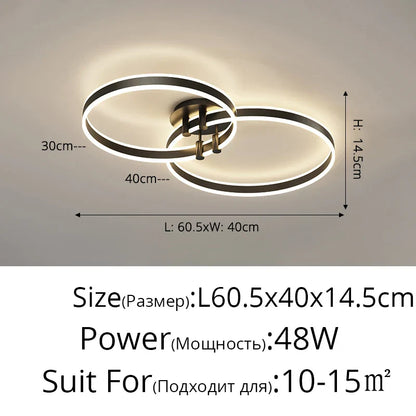 DecorBites™ LED Acrylic Chandeliers Up/Down Lights Lusters for Living Room Bedroom Home Decor