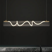 Black Tube Pendant Light 148cm Restaurant Style
