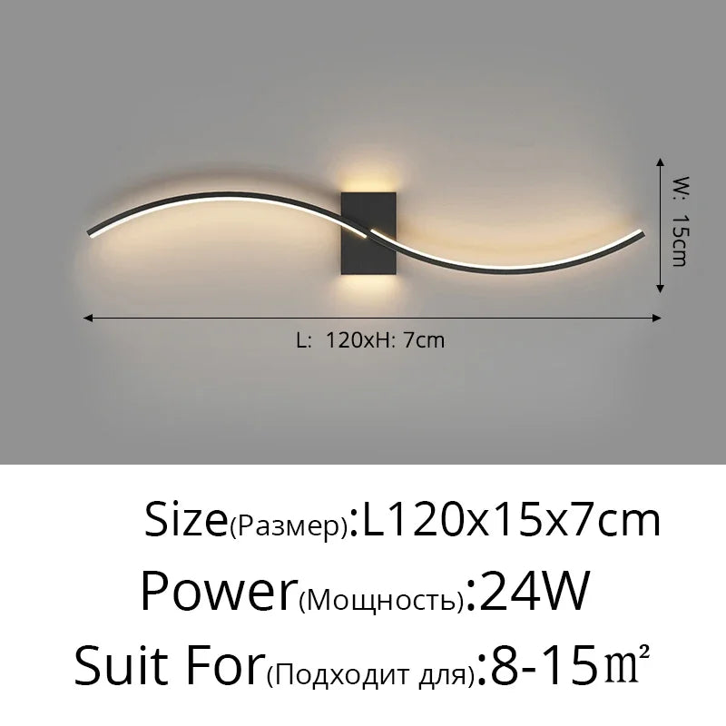 Decorbites™ LED Wandlampe: Modernes langes Line-Design für Wohnzimmer, Schlafzimmer, Flur, Innenbeleuchtung