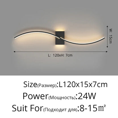 Decorbites™ LED Wandlampe: Modernes langes Line-Design für Wohnzimmer, Schlafzimmer, Flur, Innenbeleuchtung