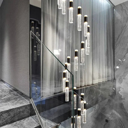 Decorbites™ Kristall-Leuchter: Stilvolle Treppen-Hängeleuchte für Wohnzimmer & Innenbeleuchtung