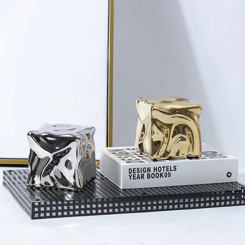 Gold Irregular Fold Figurine