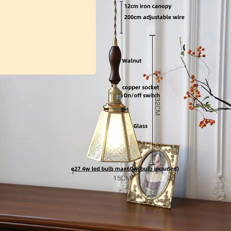DecorBites™ Glass LED Pendant Lamp Adjustable Loft Kitchen Light Fixture