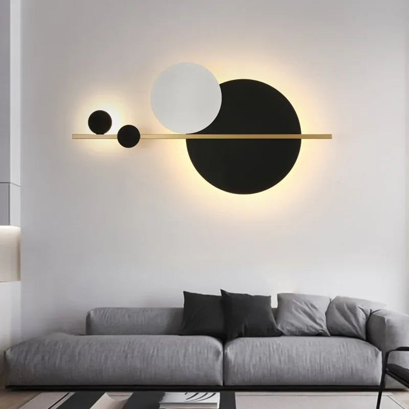 Decorbites™ LED-Wandleuchte Modern Nordisch Minimalistisch Schwarz Weiß Schlafzimmer Wohnzimmer