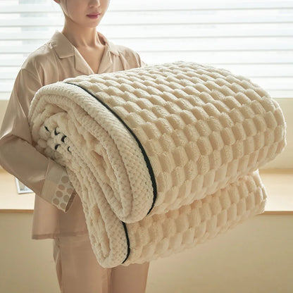 Decorbites™ Korallen-Fleece-Wärmedecke: Gemütliche Verdickte Winter-Bettdecke
