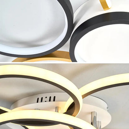 DecorBites™ LED Ceiling Chandelier Remote Control Living Room Bedroom Kitchen Lamp White