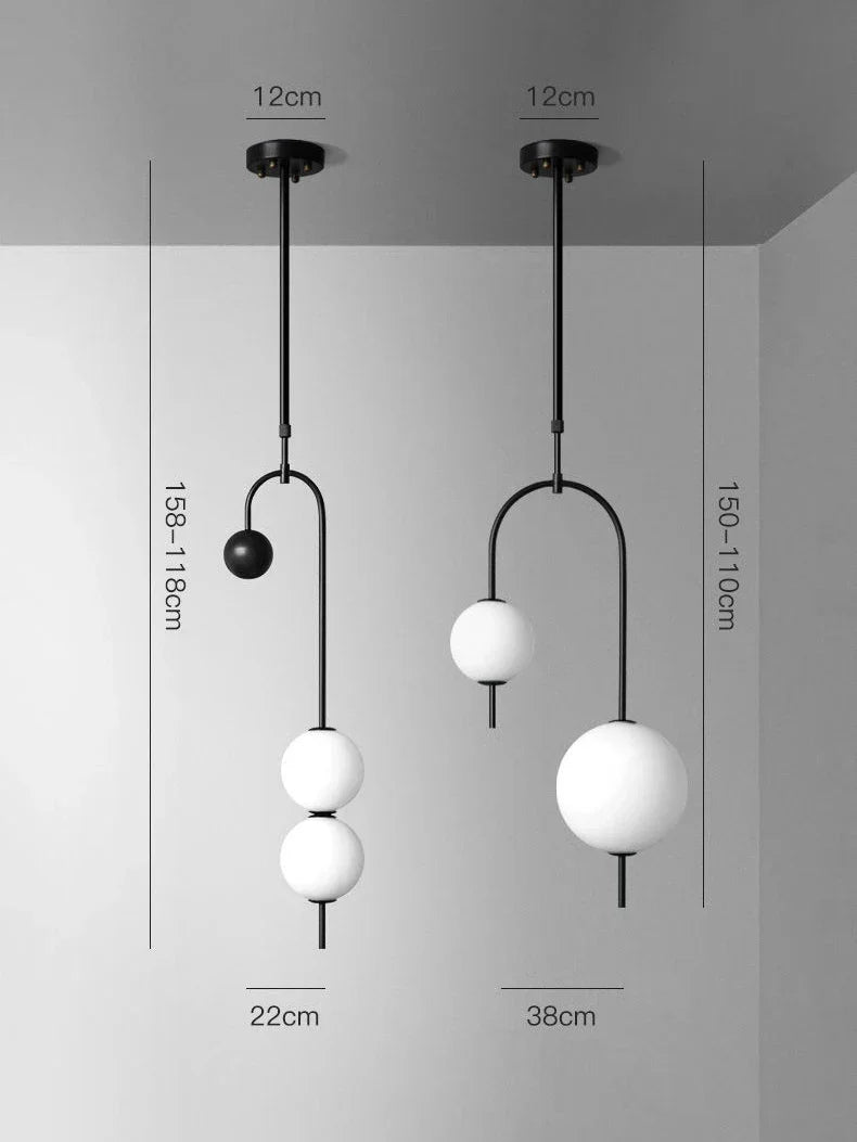 Decorbites™ Glas-Hängeleuchter Kücheninsel Deckenpendelleuchte - Moderne Hängelampe für Wohnzimmer