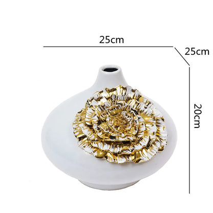 Decorbites™ Fransen-Geometrie Keramikvase Hochzeits-Home-Dekoration Blumenstrauß Blumentopf