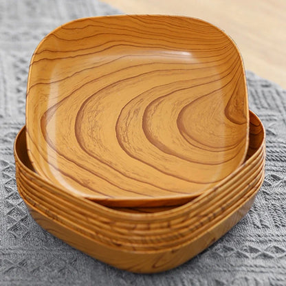 Decorbites™ Imitationsholz-Snackteller-Gerichtstablett für Sushi-Frühstück-getrocknete Früchte