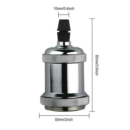 Decorbites™ E27 Vintage Kupfer Chrom Messing Lampensockel Aluminium Lampenfassung