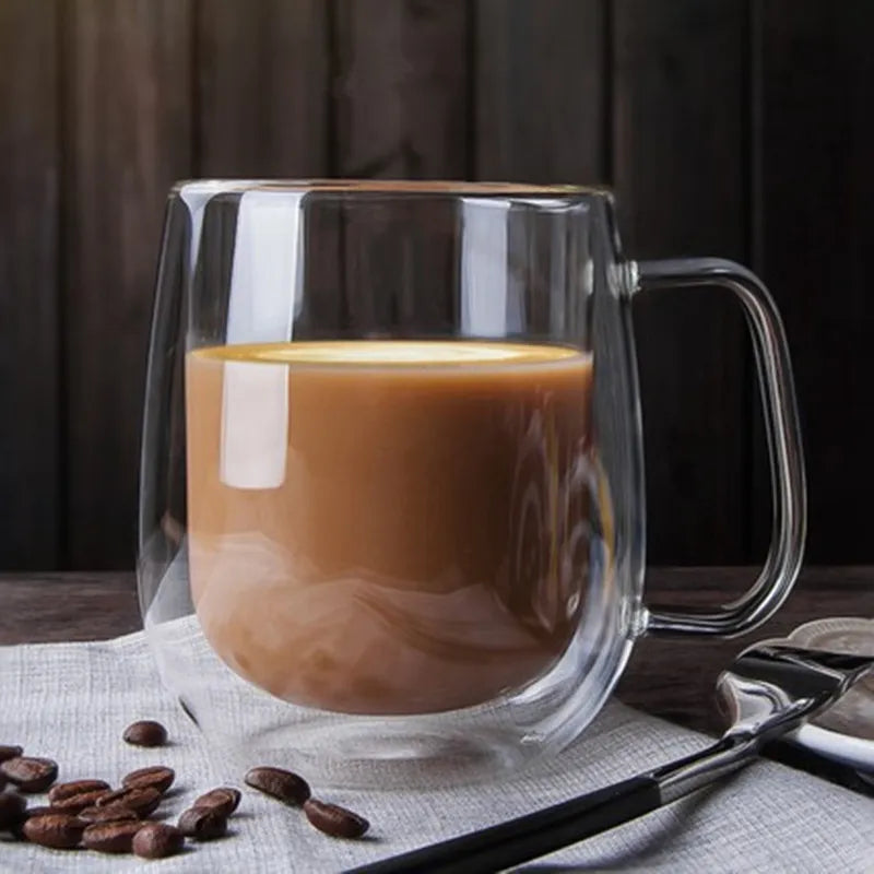 Decorbites™ Doppelwandiges Glas-Kaffeetasse Espresso-Becher Hitzebeständiger Cocktail-Wein-Bier-Becher