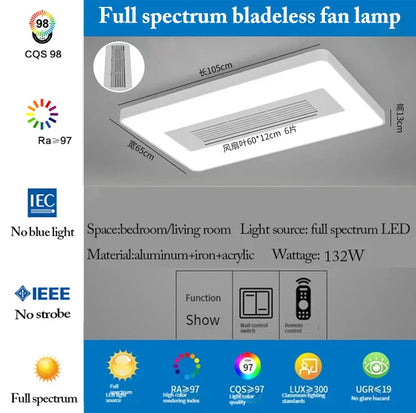 Decorbites™ LED-blattloser Deckenventilator mit Fernbedienung für modernes Wohnzimmer