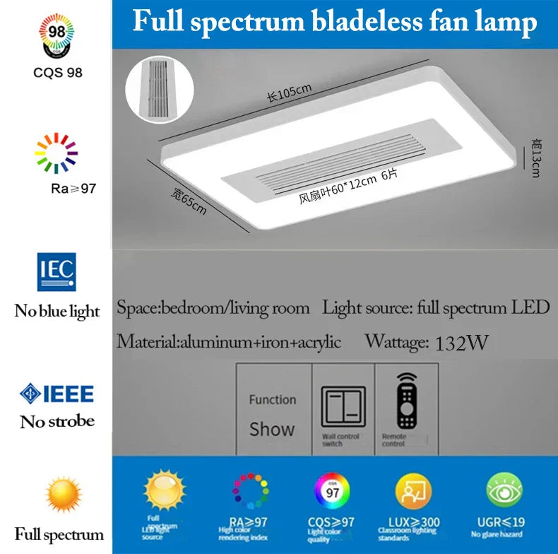 Remote Bladeless Ceiling Fan