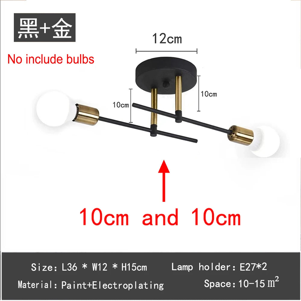 Black Industrial Ceiling Lamp