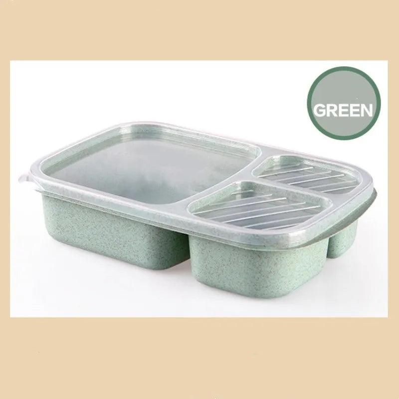 Decorbites™ Kinder-Weizenstroh-Bento-Box-Set mit Lunchtasche