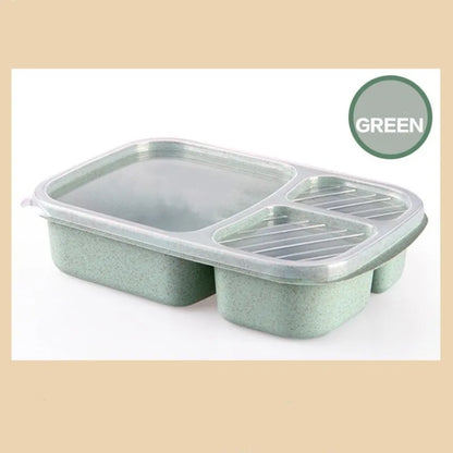 Decorbites™ Kinder-Weizenstroh-Bento-Box-Set mit Lunchtasche